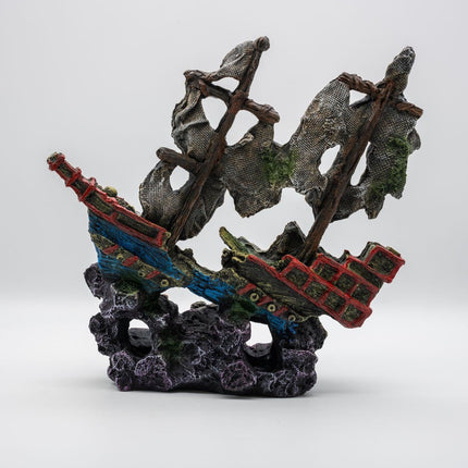 AquaSpectra Sunken Sailing Ship, 36cm
