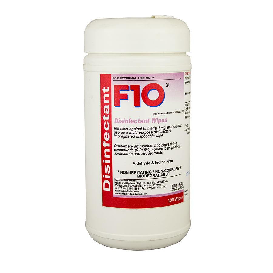 F10 Disinfectant Wipes (Dispensing pack of 100)