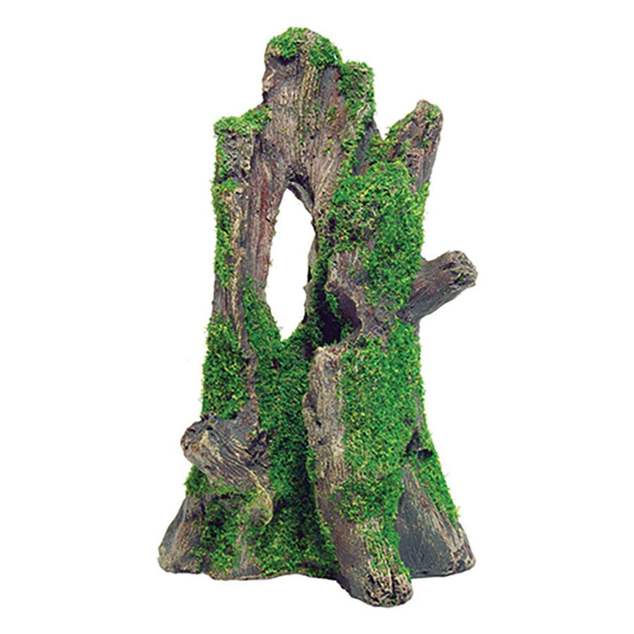 AquaSpectra Tree Stump with Moss
